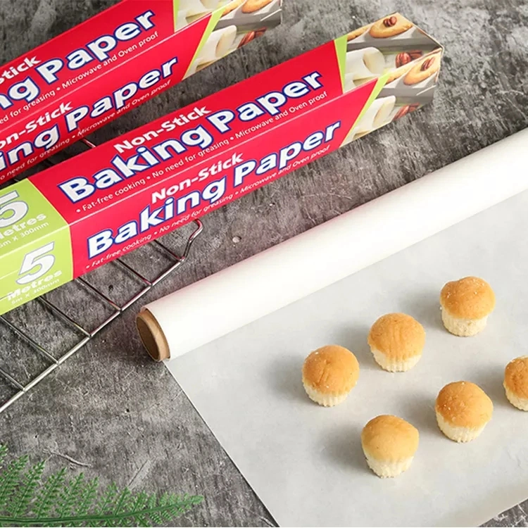 Heat Resistant Non-Stick Unbleached Greaseproof Silicone Coated Parchment Baking Paper