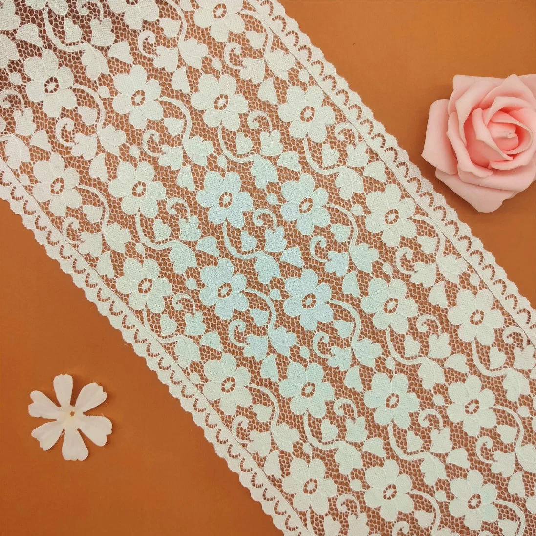 High Quality Fancy Custom Factory Embroidered Fabric Women Dress Lace Trim Textile Garment Accessories