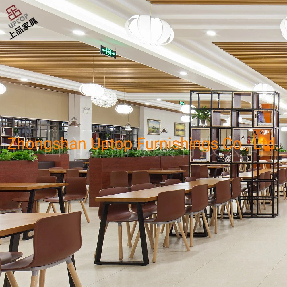 School Restaurant Sofa Booth Table Chair Canteen Table Bar Stool Table Durable Quality Commercial Furniture Fold Table Plywood Cafe Booth (SP-CS394)