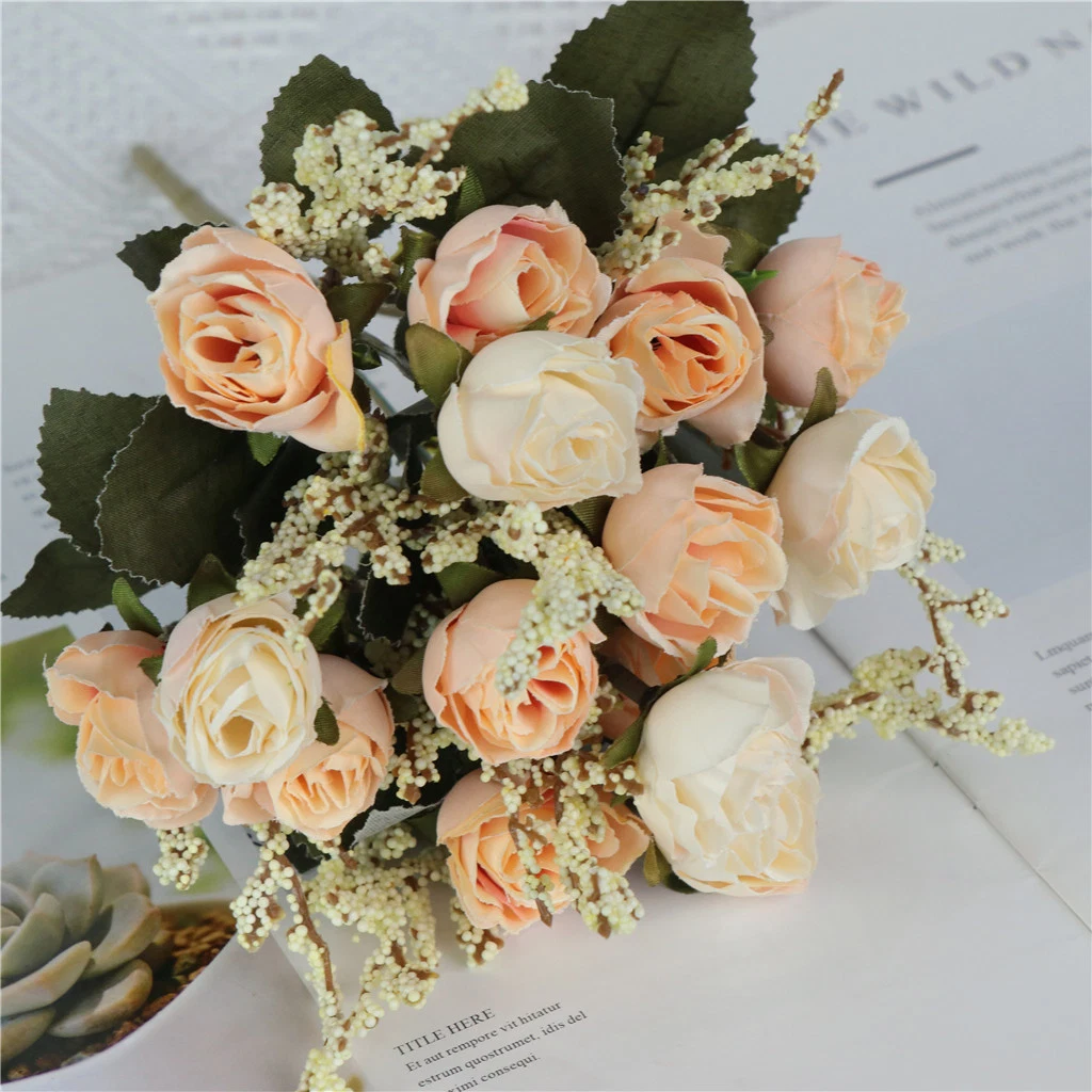 Decorative Bouquet Gift Faux Rose Flowers Artificial Flower