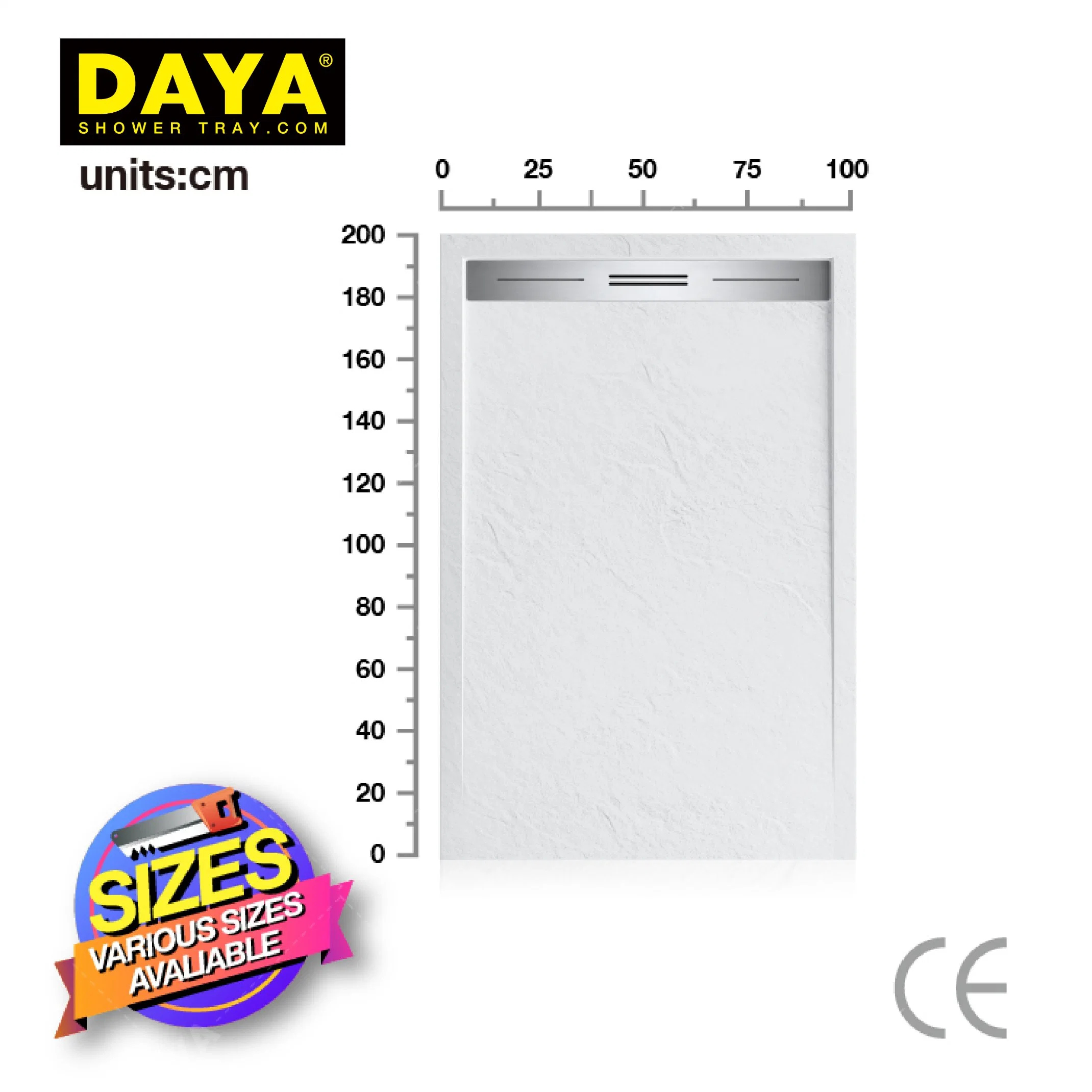 Shower Tray Daya 2021 New ACR-Shape Acrylic Resin SMC Bathroom Shower Tray