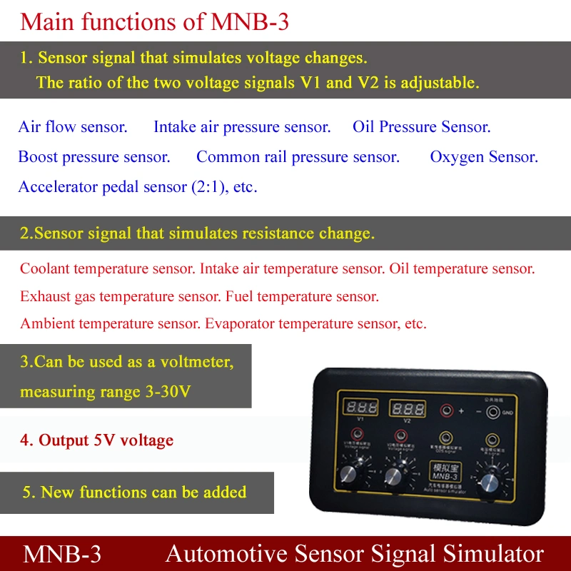 Mnb-3 Automobile Vehicle Signal Generator Voltmeter Car ECU Tester