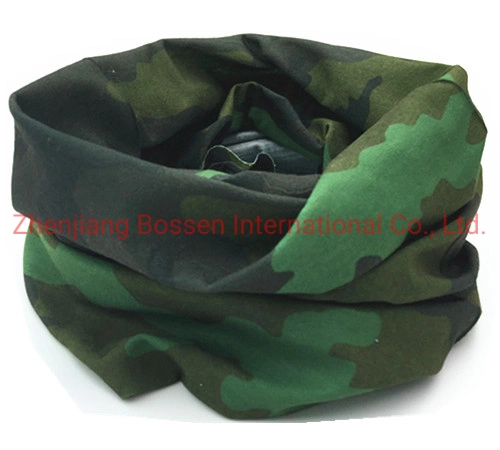 OEM Customized Logo Printed Polyester Grey Camo Camouflage Multi Purpose Tubular Face Scarf