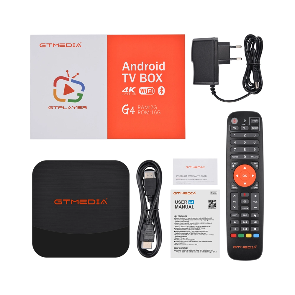 Gtmeida G4 Android IPTV Decodificador.