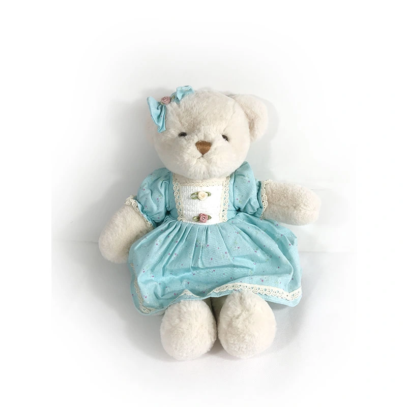 En71 ASTM Blue Skirt Teddy Bear Custom Sitting Teddy Bear