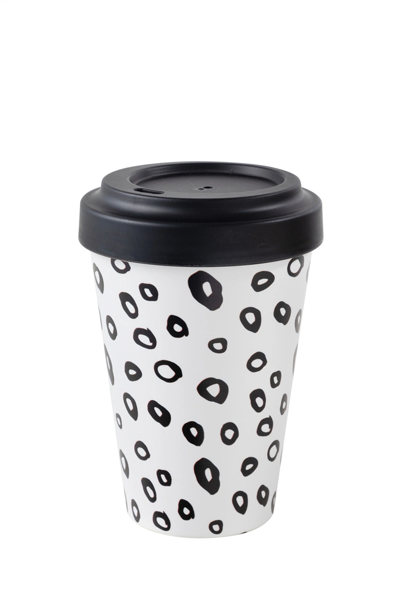 Mug de voyage écologique biodégradable en PLA, matériau naturel respectueux de l'environnement, réutilisable, sans mélamine, tasse à café thé en PLA pur de 16 oz à emporter.