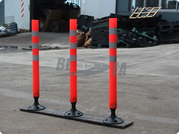 Orange Warning Springback Delineator Post with Round Base