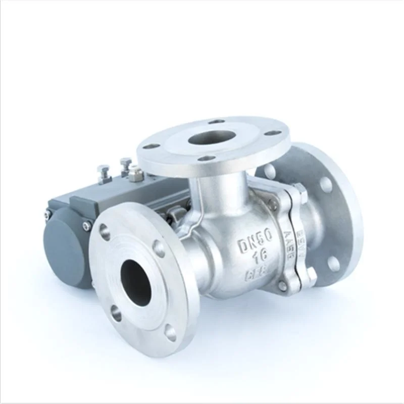 Q644f/Q645f Pneumatic Three-Way Ball Valve