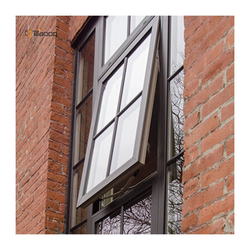 Villa Home Manual New Design Double Whole Sale Glazing Pane Fixed Top-Hung Awning Sliding French Swing Casement Metal Aluminum Window