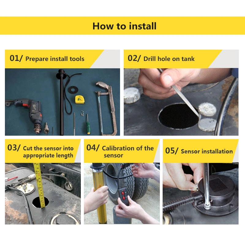 Macsensor Industrial Hydraulic Oil Diesel Marine Fuel Tank Level Sensor