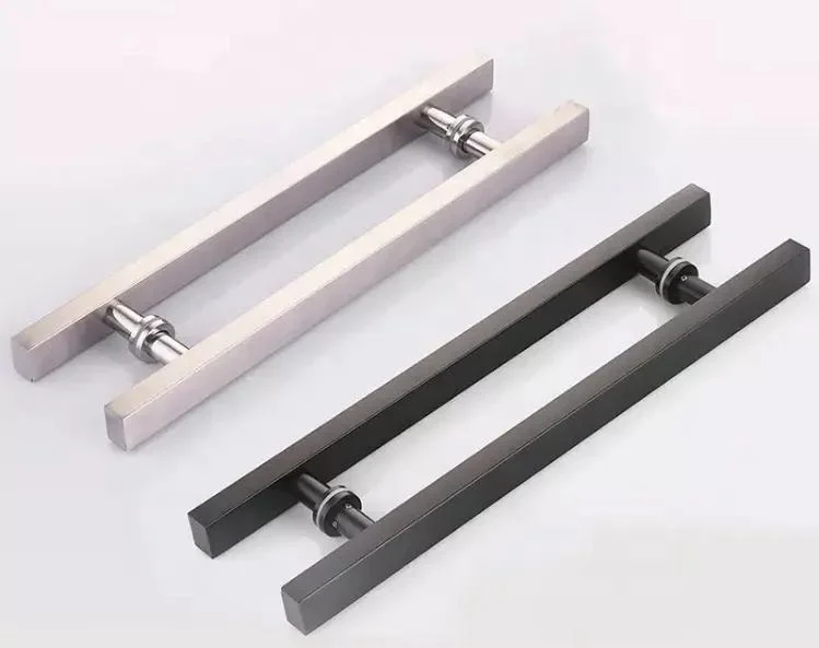 Stainless Steel Double Luggage Handle H-Shape Sliding Brushed