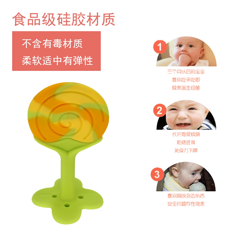 Personalized Lollipop Shape Silicone Baby Teethers BPA Free