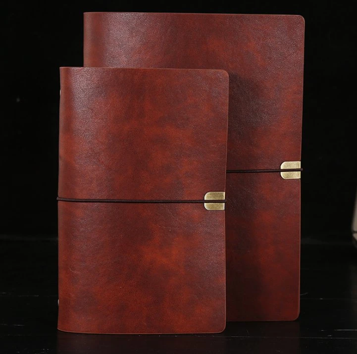 Business Loose-Leaf Binding Soft Color PU Leather Notebook A5/A6 Planner with Elastic