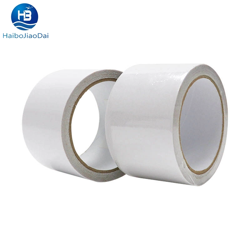 White Release Paper Double Sided Tissue Adhesive Tape for Nameplate Foam Plastic Film Bonding Splicing