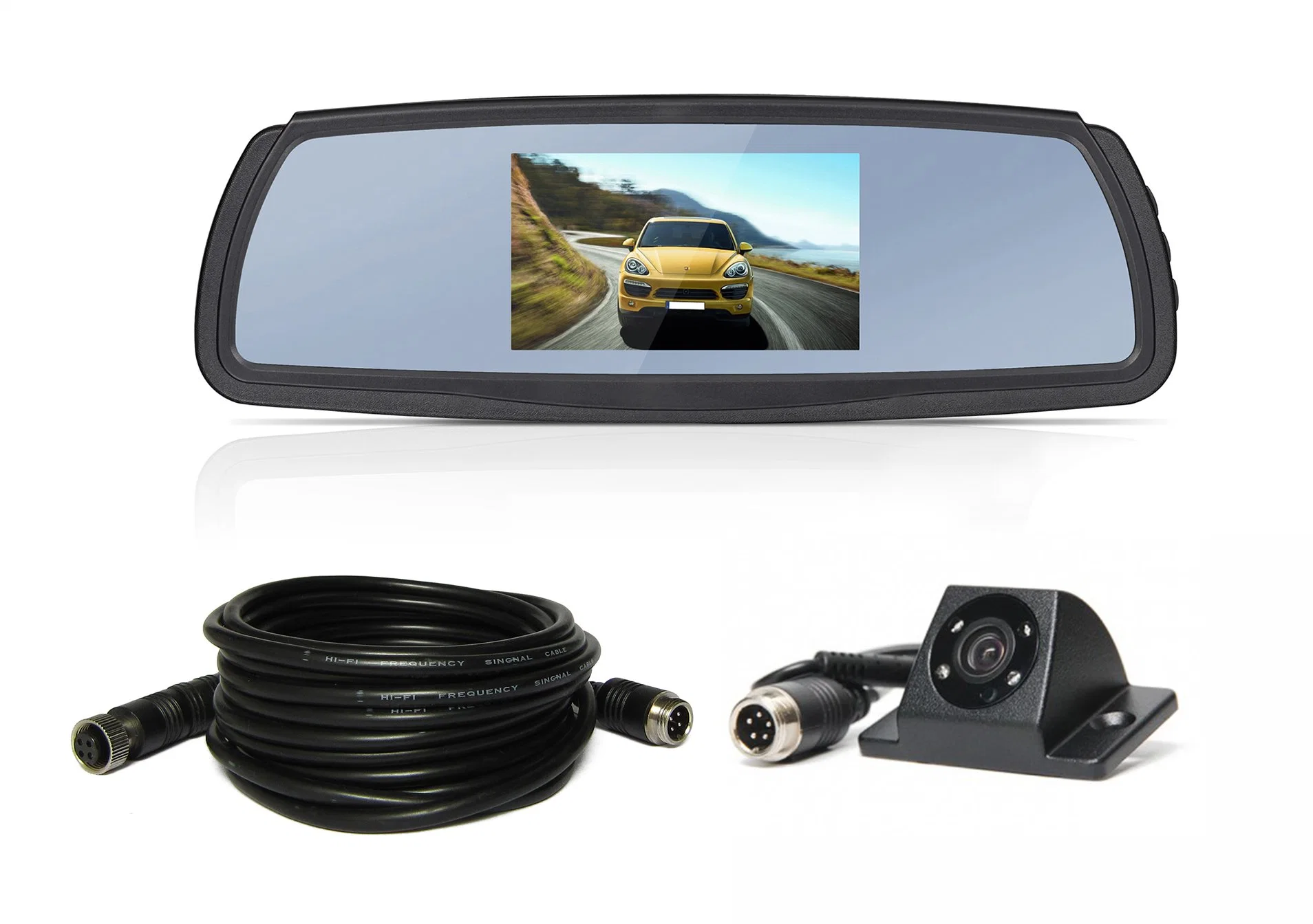 4.3Inch Mirror Monitor Vista trasera del coche de visión nocturna del sistema de cámaras de seguridad