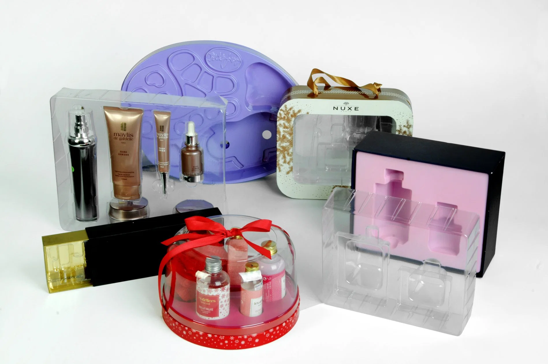 Cosmetic Makeup Packaging Perfume Glass Bottle Tray Gift Boxes with Blister Tray