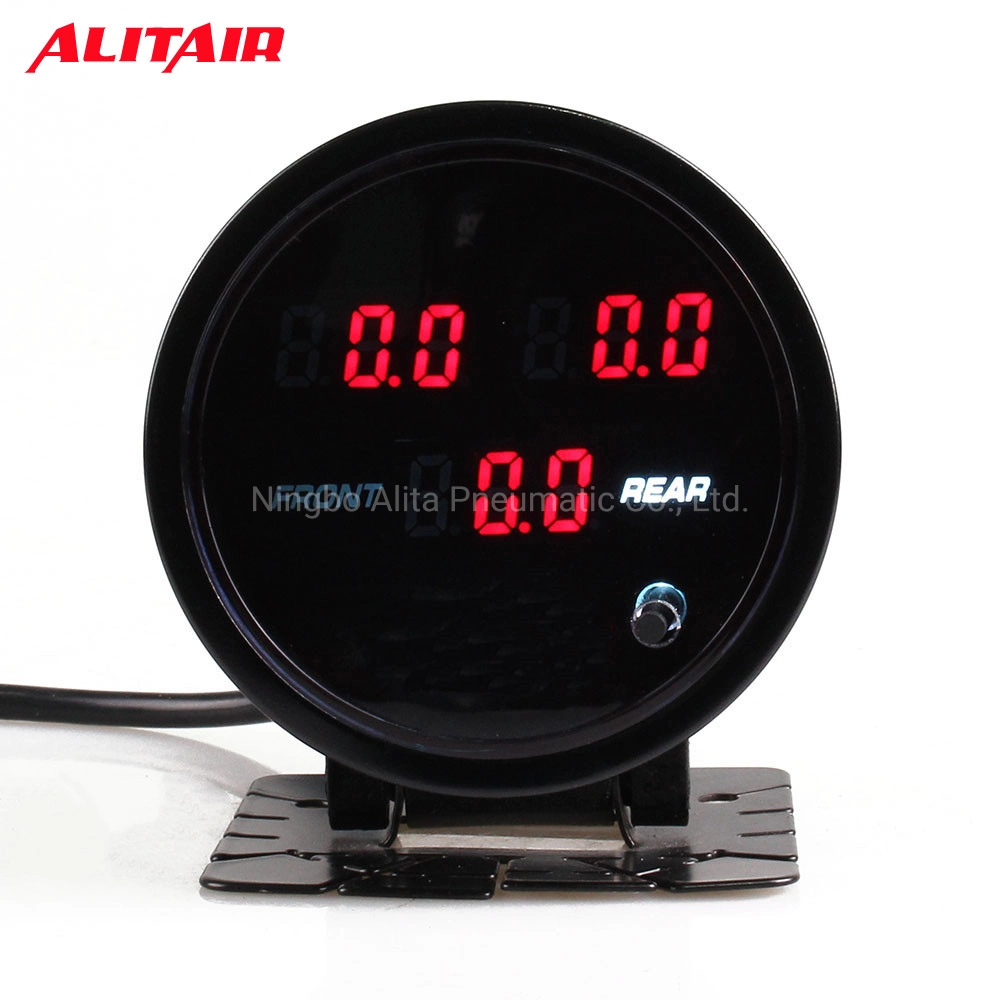 2.5"Inch 60mm Red Color LED Light 52mm Air Suspension Air Ride Gauge with 5pieces 1/8NPT Electrical