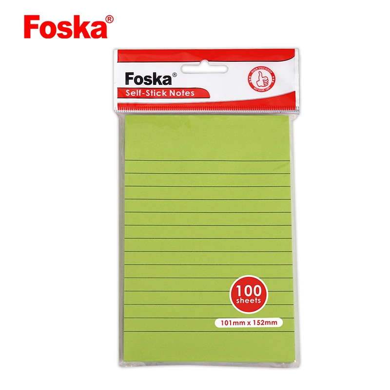 Artigos de Papelaria Foska Self-Stick Papel notas adesivas com linhas