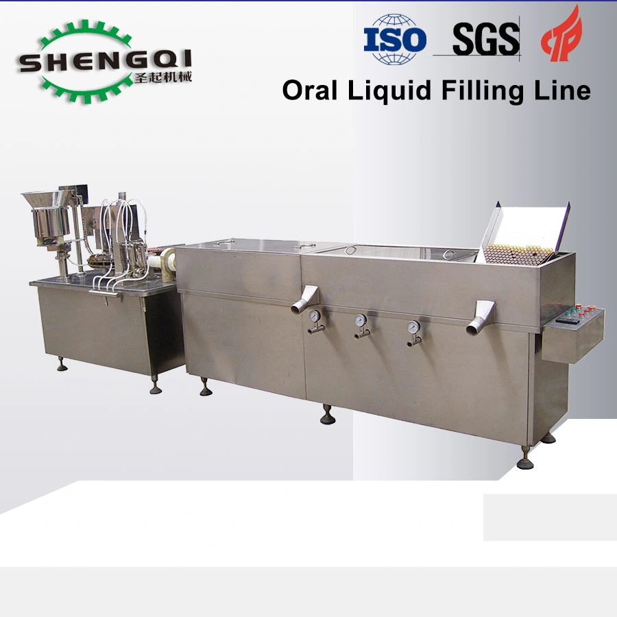 Automatic Glass or Plastic Syrup Oral Liquid Filling Capping Machine Production Line