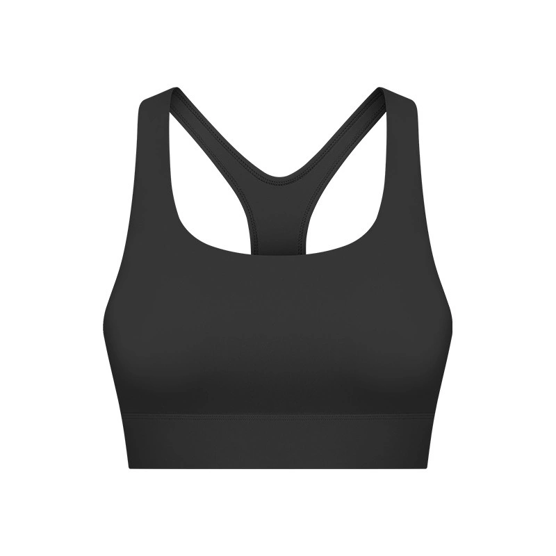 Three-Row Buckle High-Strength Shock-Proof Sports Underwear Lady Back Hollowed out Beautiful Back Sports Bra Training Fitness Wear Ssdq0747