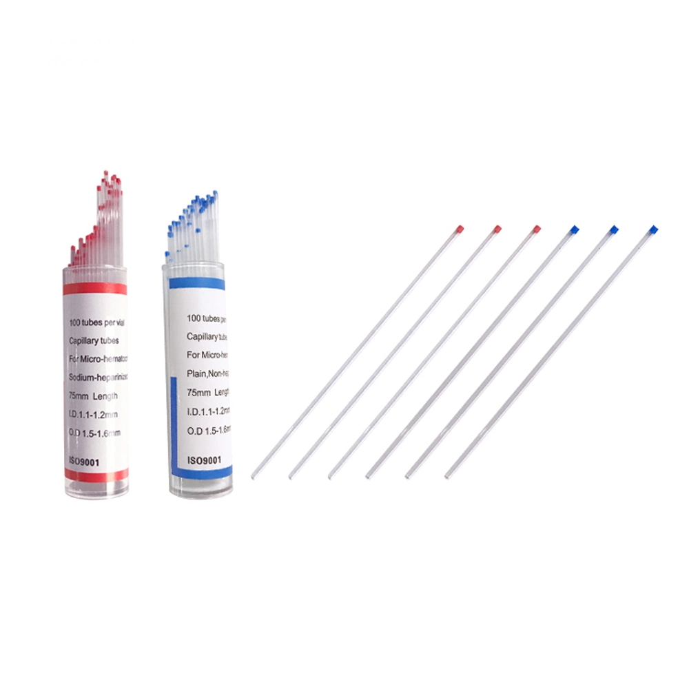 Good Price Lab Use Red Micro Capillary Microhaematocrit Blood Tube with Soduim Heparine