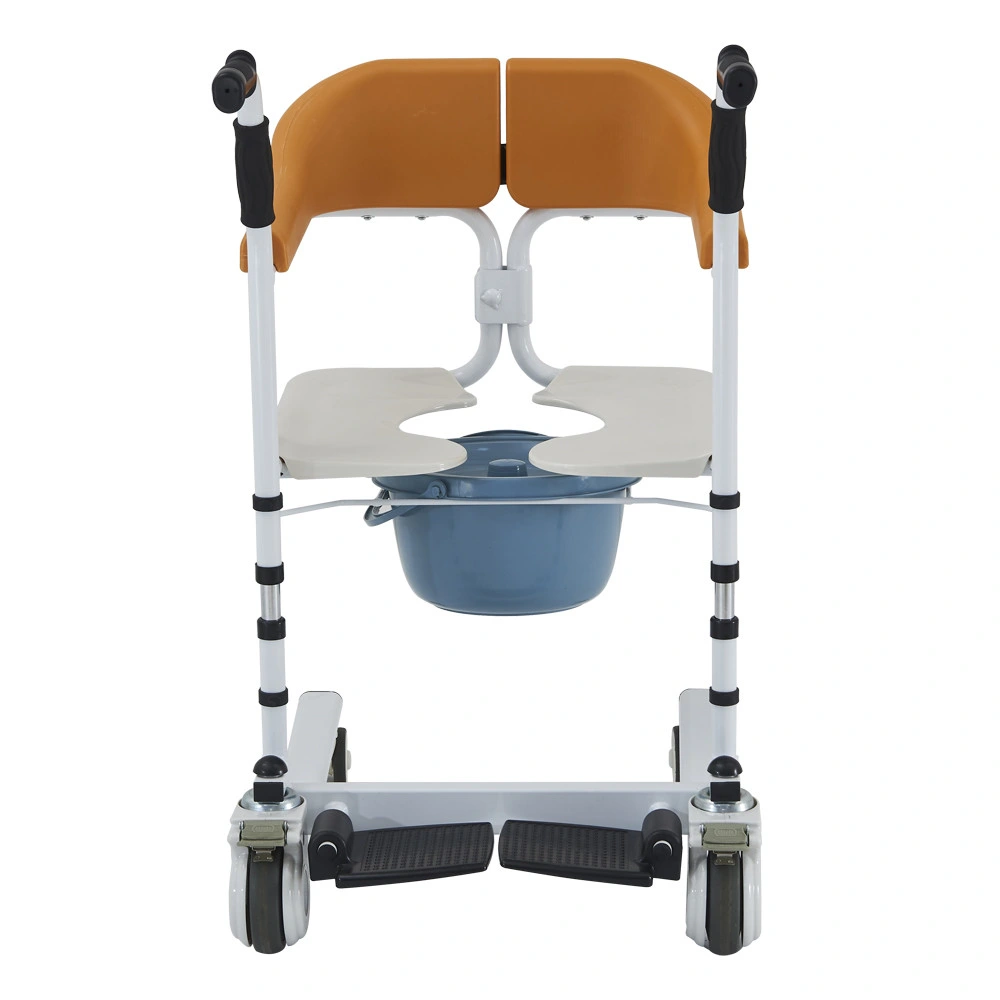 Hospital Disabled Nursing Adjustable Transfer Wheelchair Toilet Bath Commode Chair