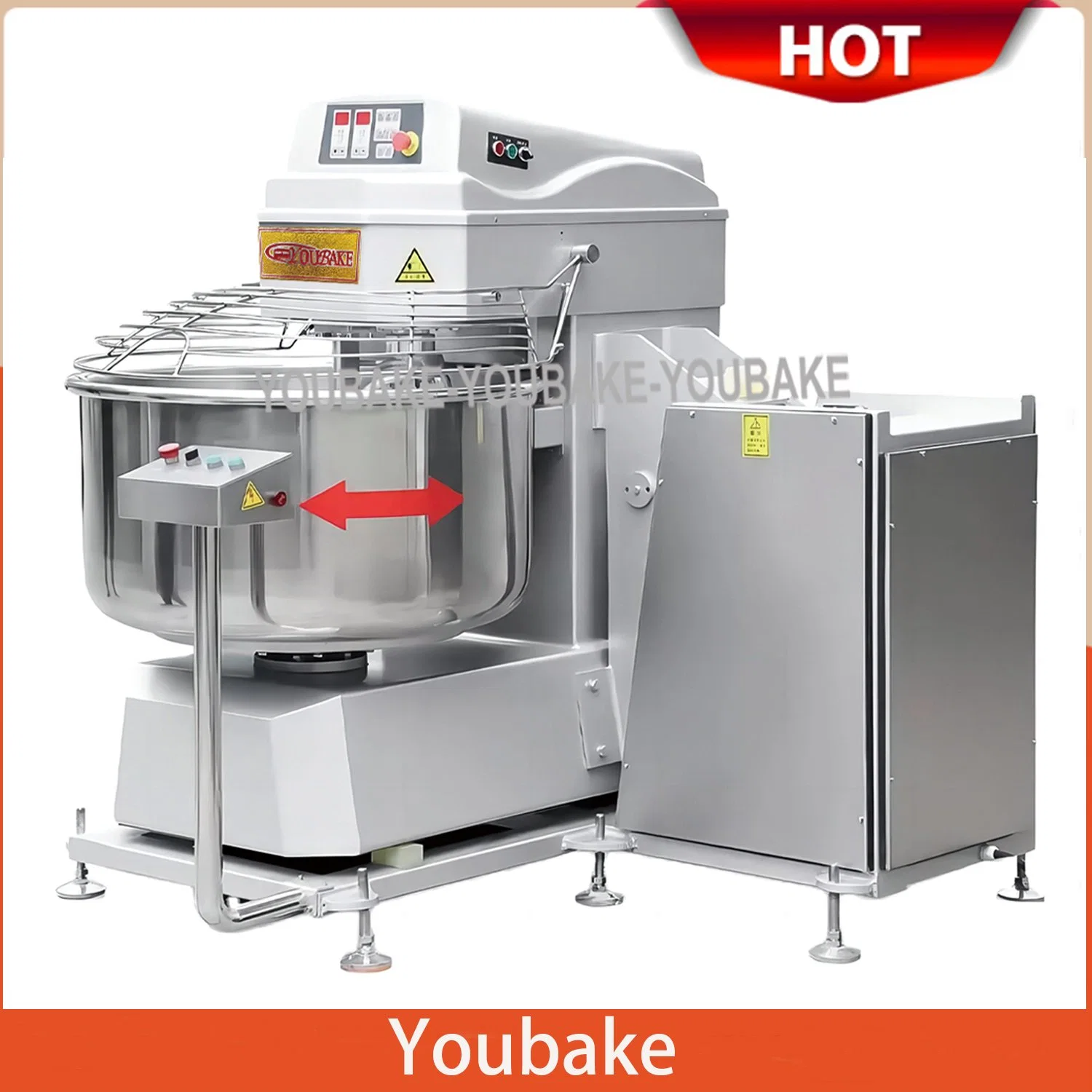 75kg Commercial Industrial Overturning Spiral Mixer with Lift Removable Bowl Flour Dough Mixer
