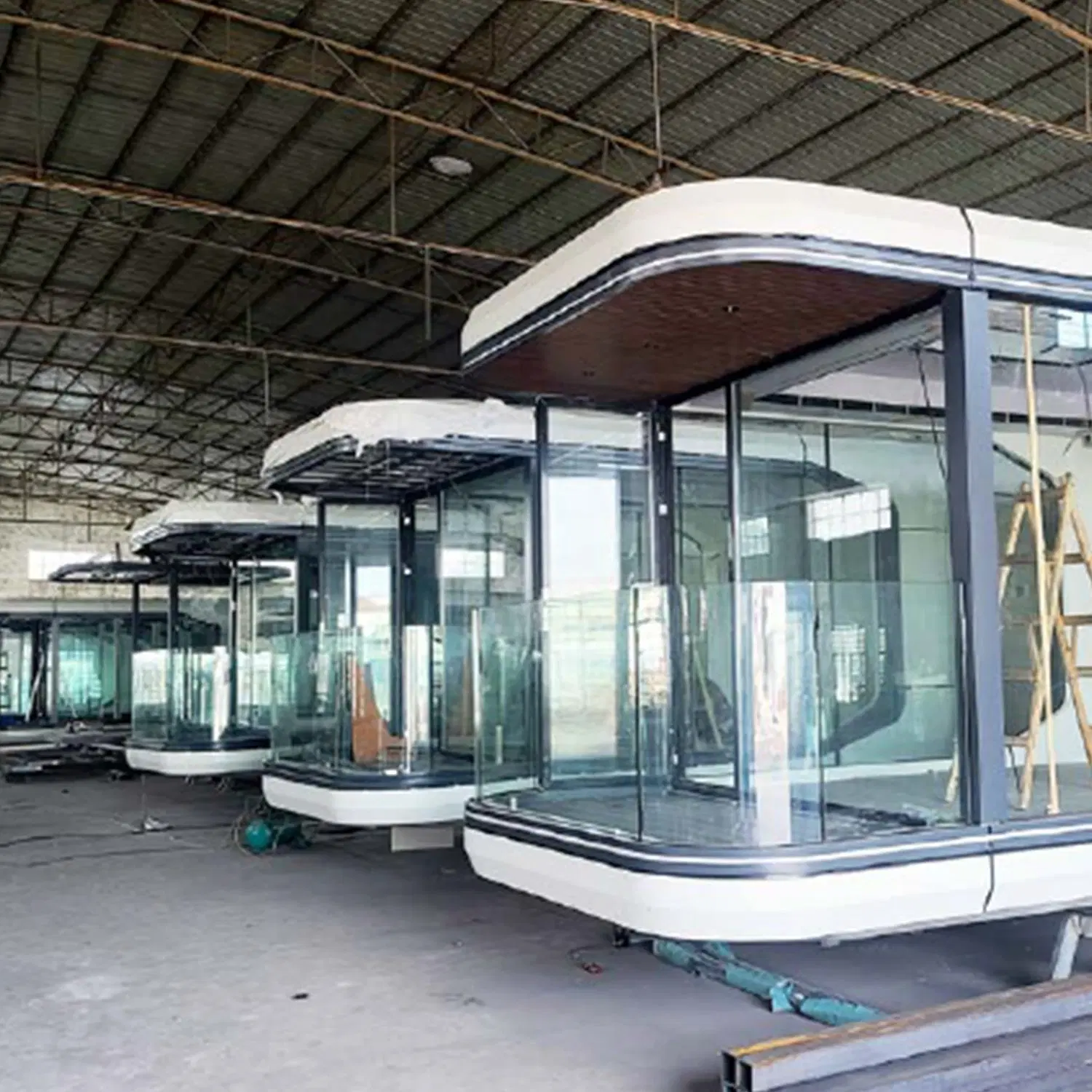 Prefab Homes Modular Frame Space Capsule Glass Camping Mobile House