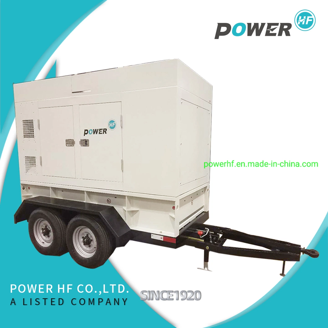 Super Silent 350kw/437kVA Diesel Generator Set, Mobile Trailer Available 500kw Trailer Mounted Towable Mobile Trolley Diesel Generator Set