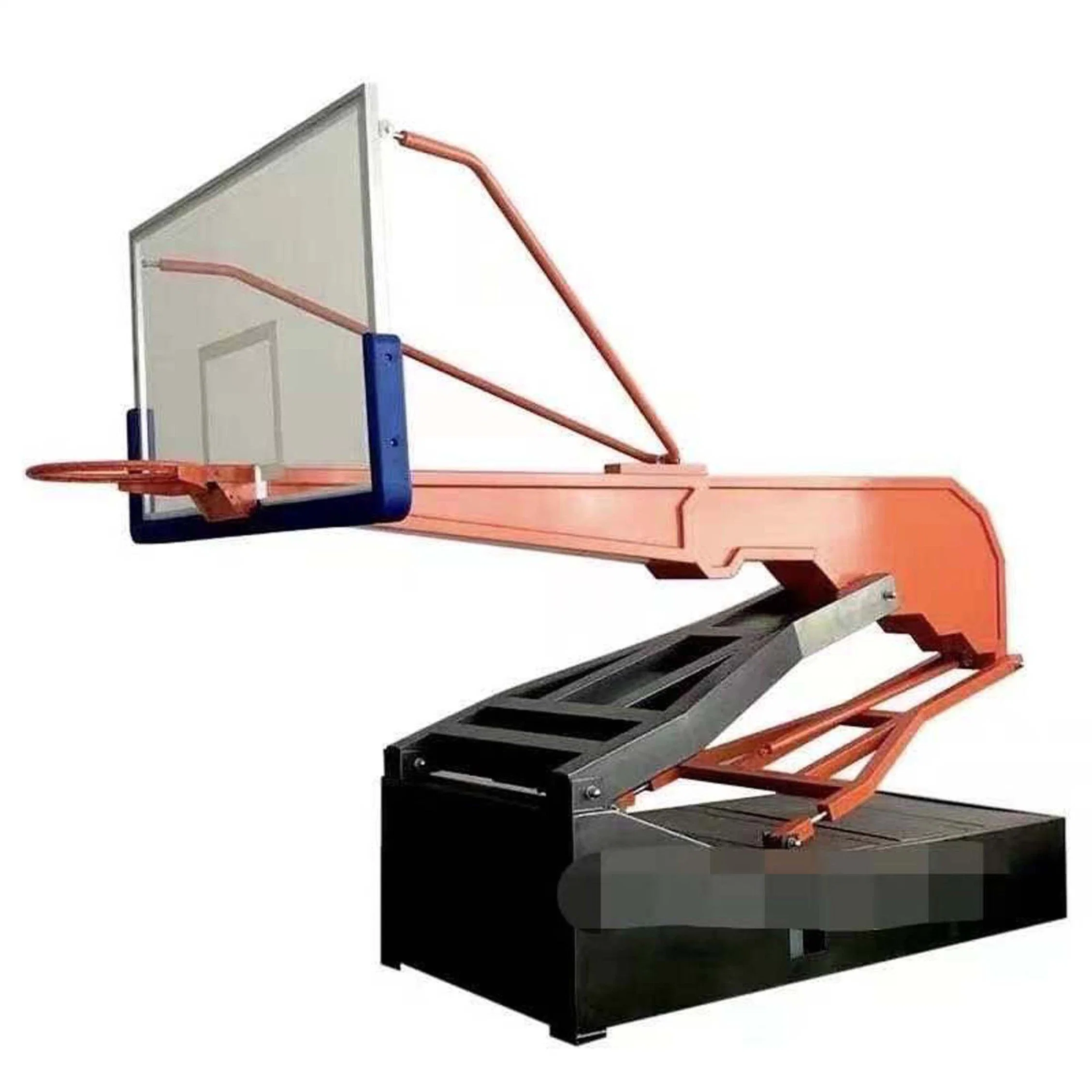 Múltiples modelos inteligente Telecontrol hidráulico plegable Baloncesto Hoop Goal / Soporte de cristal templado estándar para interiores y exteriores