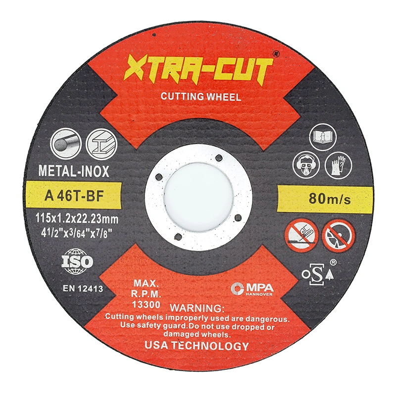 Outil de fixation 4.5" 115X1.6X22mm disque abrasif découpe métal et acier inoxydable Roue