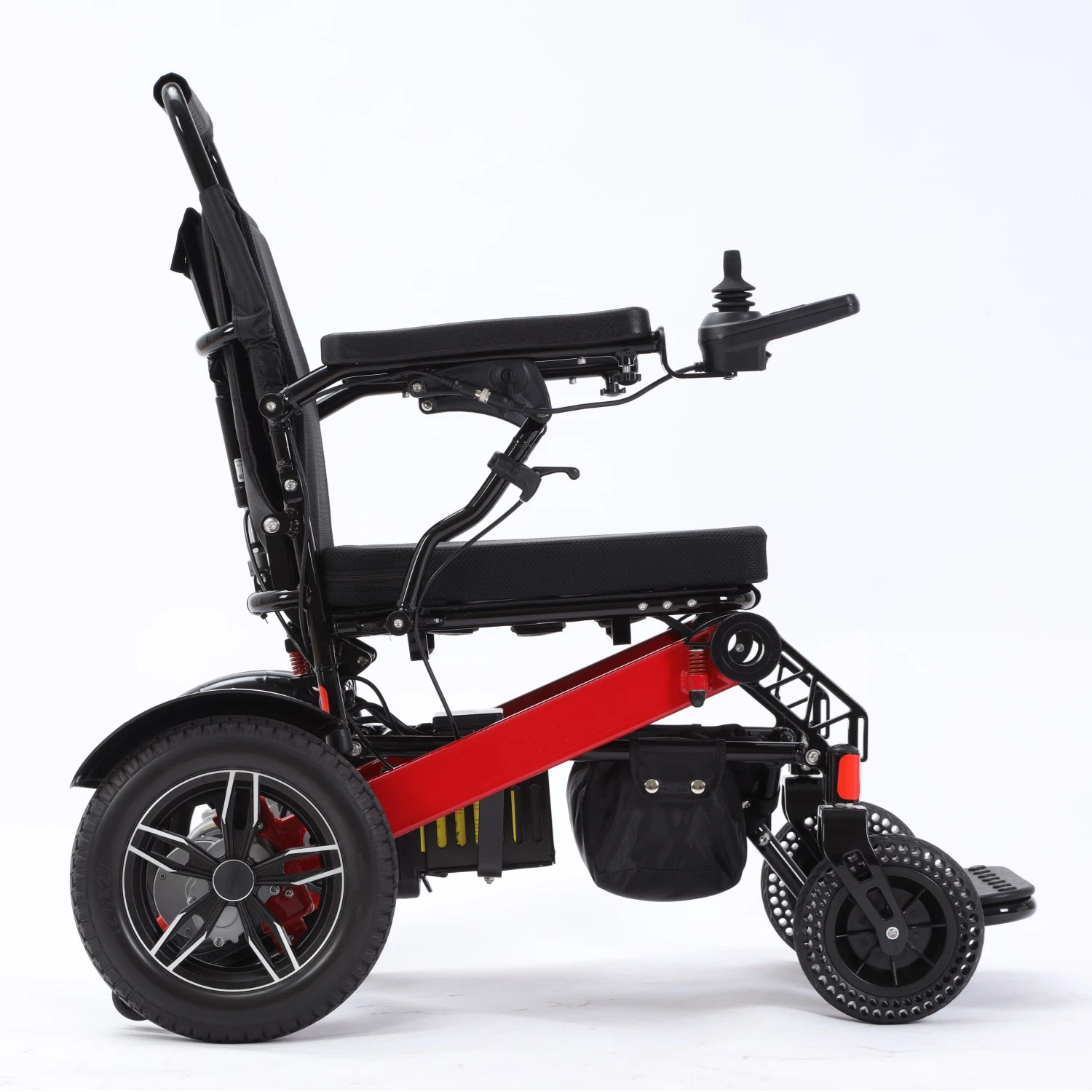 Cargando 150kg silla de ruedas eléctrica ligera silla de ruedas plegable con Espalda ajustable