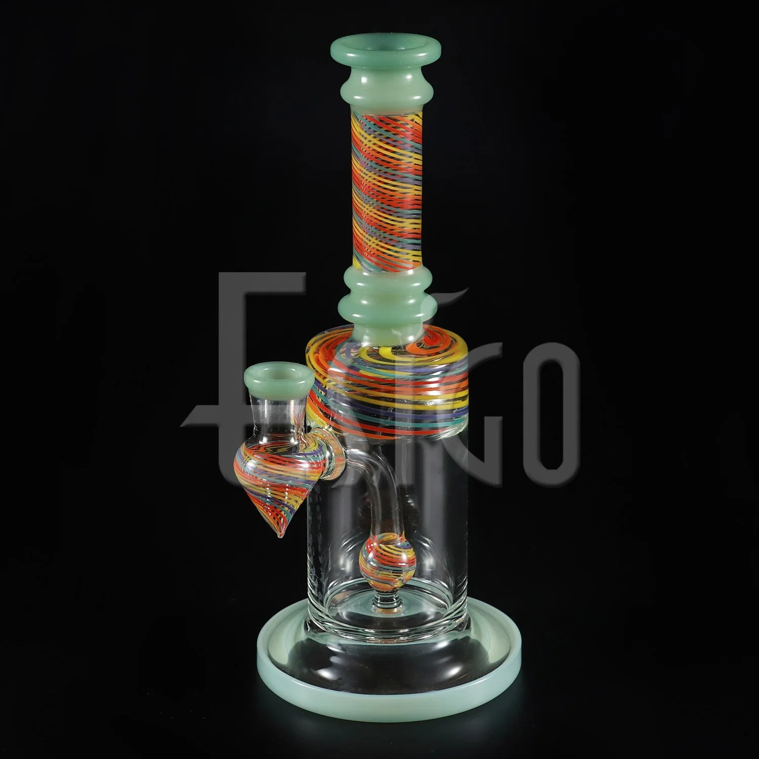 Esigo 14mm Joint Wig Wag Tabacco Straight Tube Glass Water Pipe Oil Rig