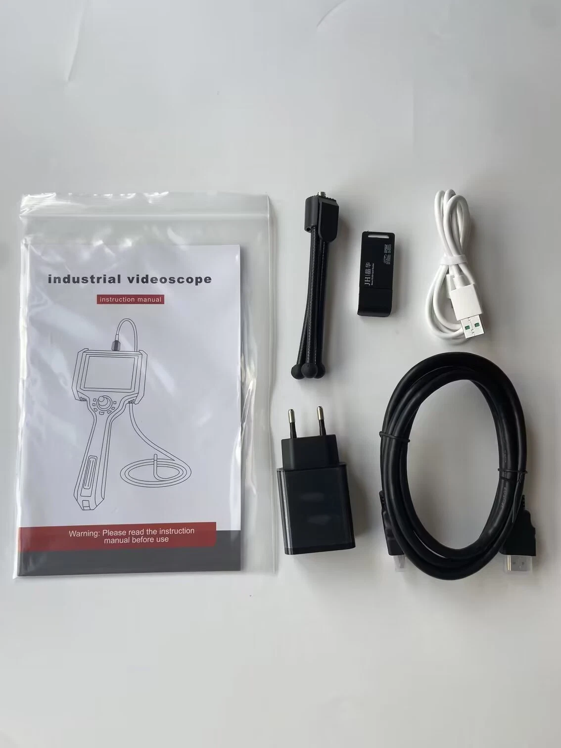 Caméra d'inspection d'endoscope Indsutrial souple avec écran 5 pouces, 360 Degré d'articulation du manche à balai, 3mts Câble d'essai, 4mm lentille de la sonde