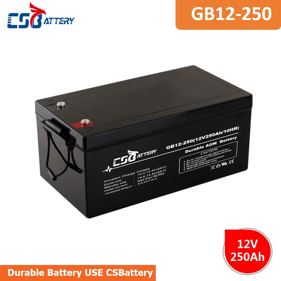 Csbattery 12V 200ah/250ah/300ah Storage Lead-Acid AGM Battery for Car/Motorcycle/EPS/Boat/Power-Tool/Pack/Cse