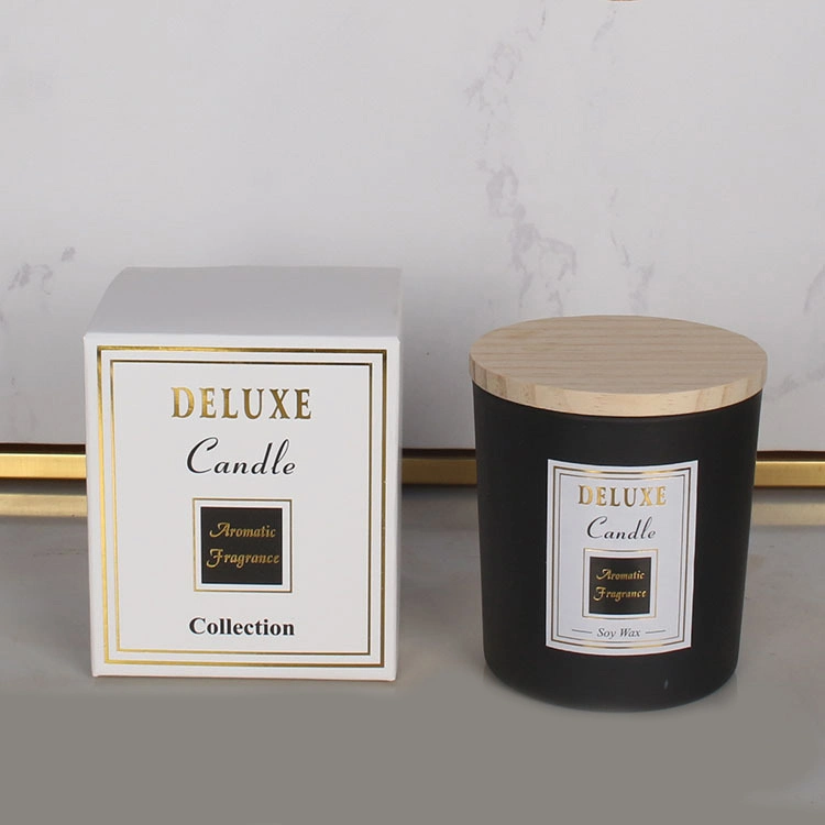 Home decoração copo de vidro Private Label Luxury Soy Wax RH Conjunto de oferta promocional Candle para mulher