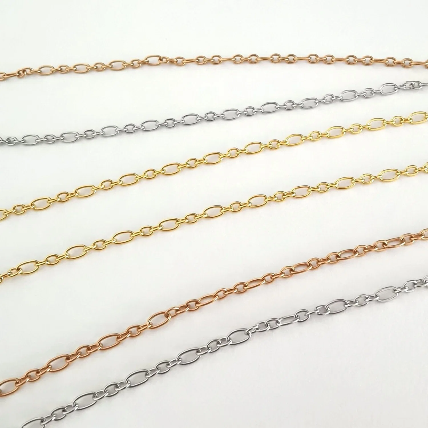 Stainless Steel 316L Necklace Bracelet Making Cable Chain Long and Short 1: 3