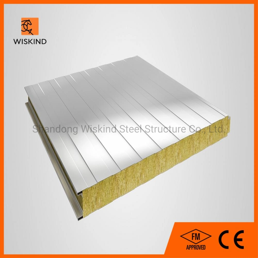 Glass Wool +PU Outer/Inner Wall/Roofing Sandwich Panel Composite Board for Warehouse/Workshop/Storage