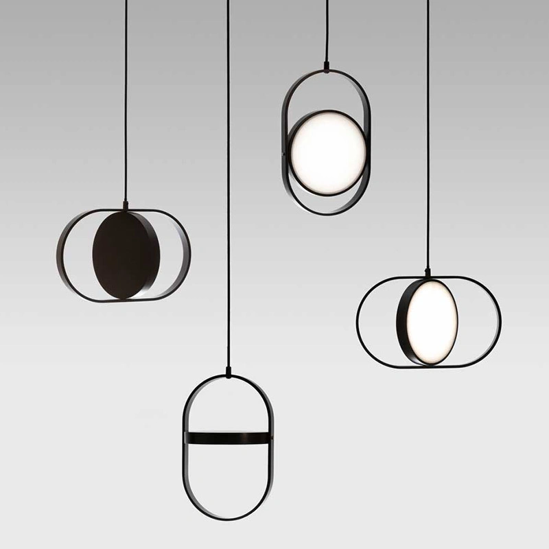 Modern Pendant Light Black Ceiling Lamp Chandeliers Fixtures Loft Black LED