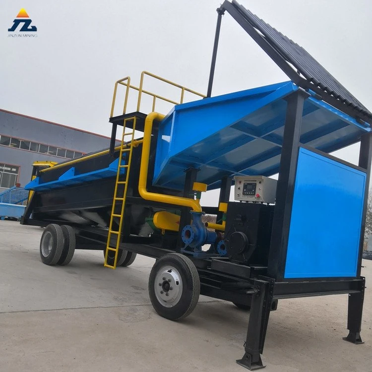 Portable Mobile Processing Gold Recovery Trommel Washing Plant