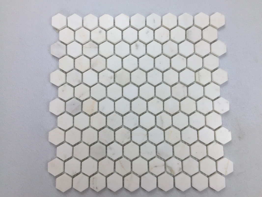 Leaves Pattern Crystal White Marble Mosaic for Kitchen Backsplash