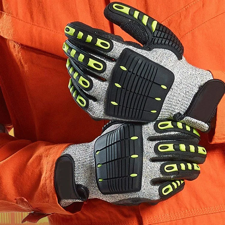 Industrial Cut Resistant TPR Anti-Impact Anti Vibration Mechanical Construction Work Safety Gloves