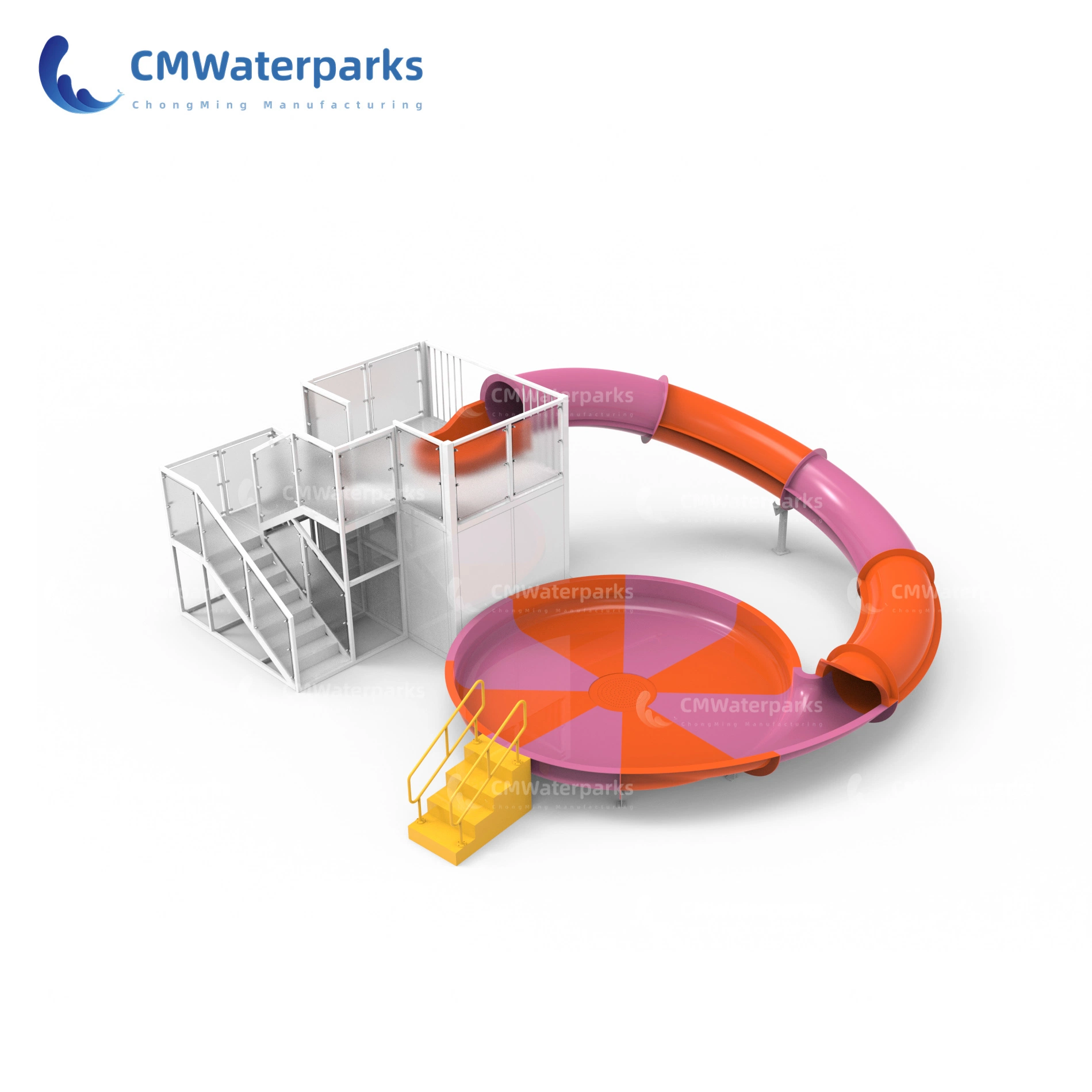 Professional Customized Water Park Fiberglass Water Slide Amusement Park Equipment