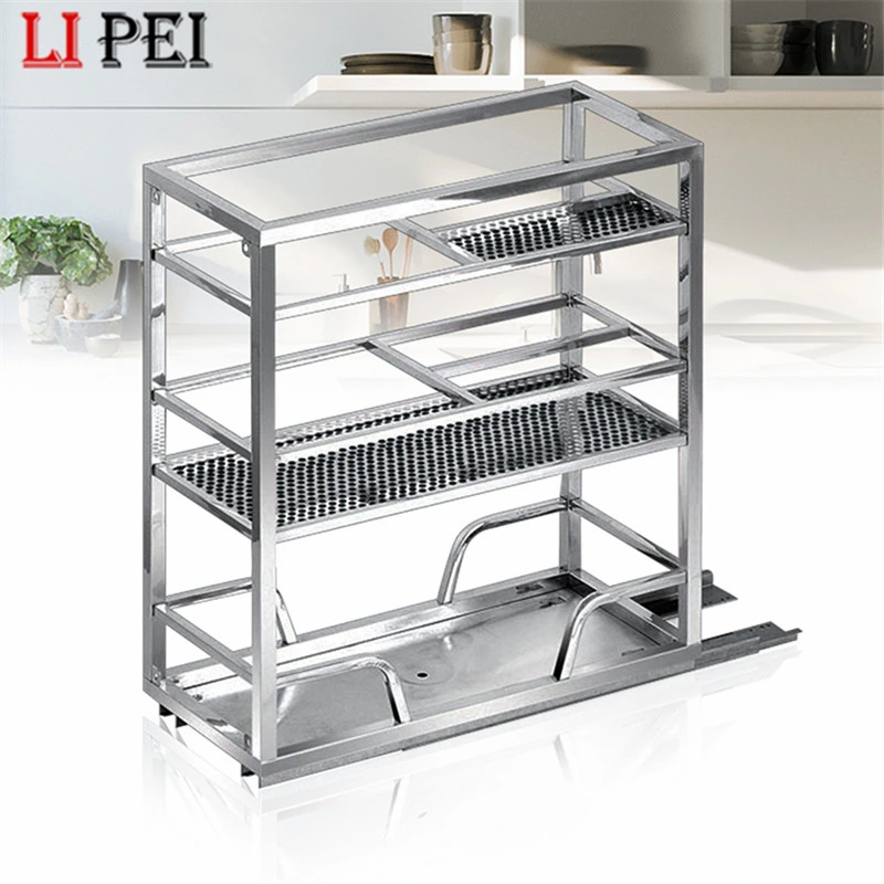 Dry Plated Kitchen Cabinet Drawer Sliding Basket Pull out Basket