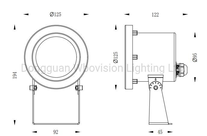 18W IP68 LED Waterproof Underwater Landscape Square Spot Light CE, RoHS