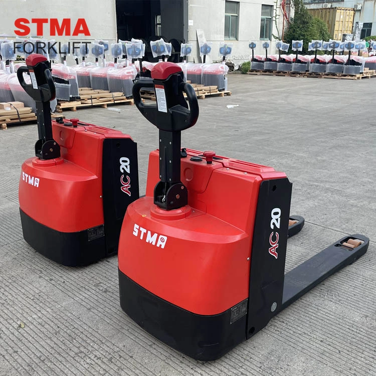 Stma Stand on Pallet Truck Paper Roll Clamp 2ton 2tonne Electric Pallet Jack with AC Zapi Controller
