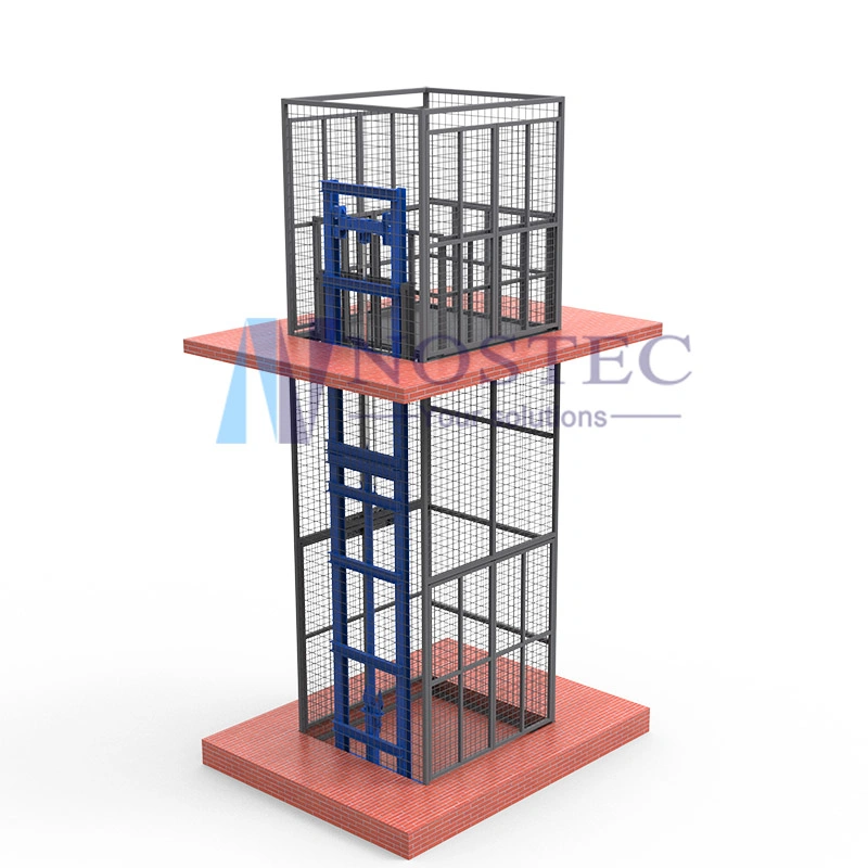 500kg Warehouse Cargo Lift with Mesh Enclosure