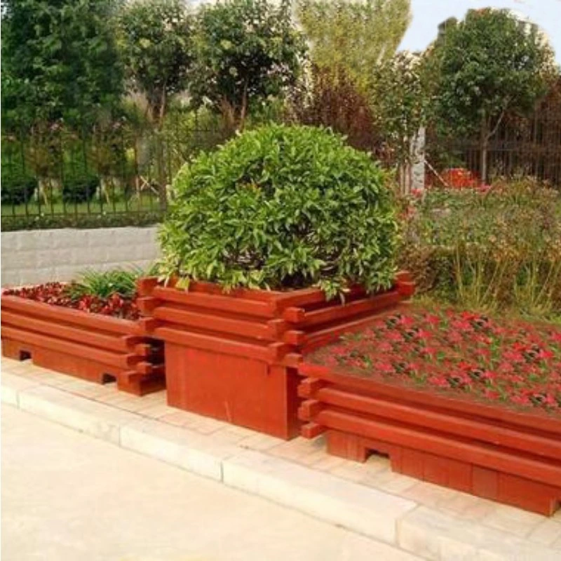 Garden Planter Furniture Outdoor WPC Waterproof Aluminium Alloy Flower Pot