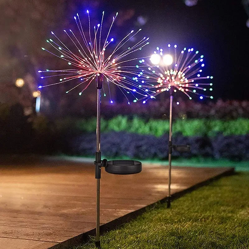 Solar String Firework Light Outdoor Waterproof Garden Lamp