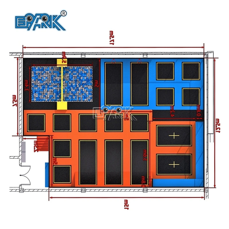 Trampolin Park Ausrüstung Vergnügungspark Spielzeug Kinder Gemacht Weich Indoor Spielplatz zum Verkauf
